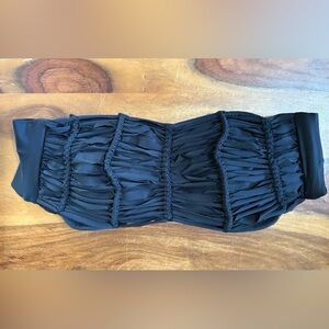 PQ Black Bandeau Swimsuit Top Size Large